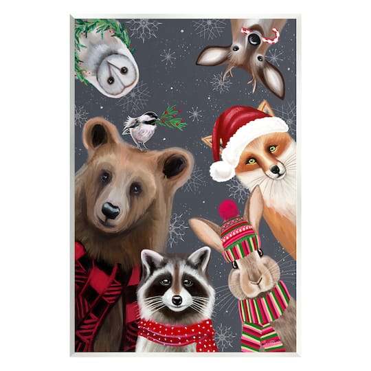 Stupell Industries Cozy Woodland Creatures Patterned Wall Plaque Art
